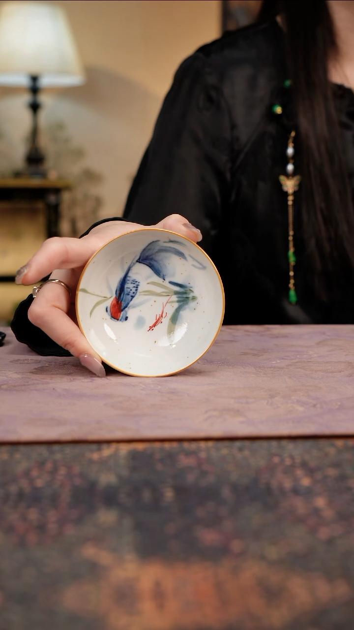 杯景德镇陶瓷杯碗柴烧多人