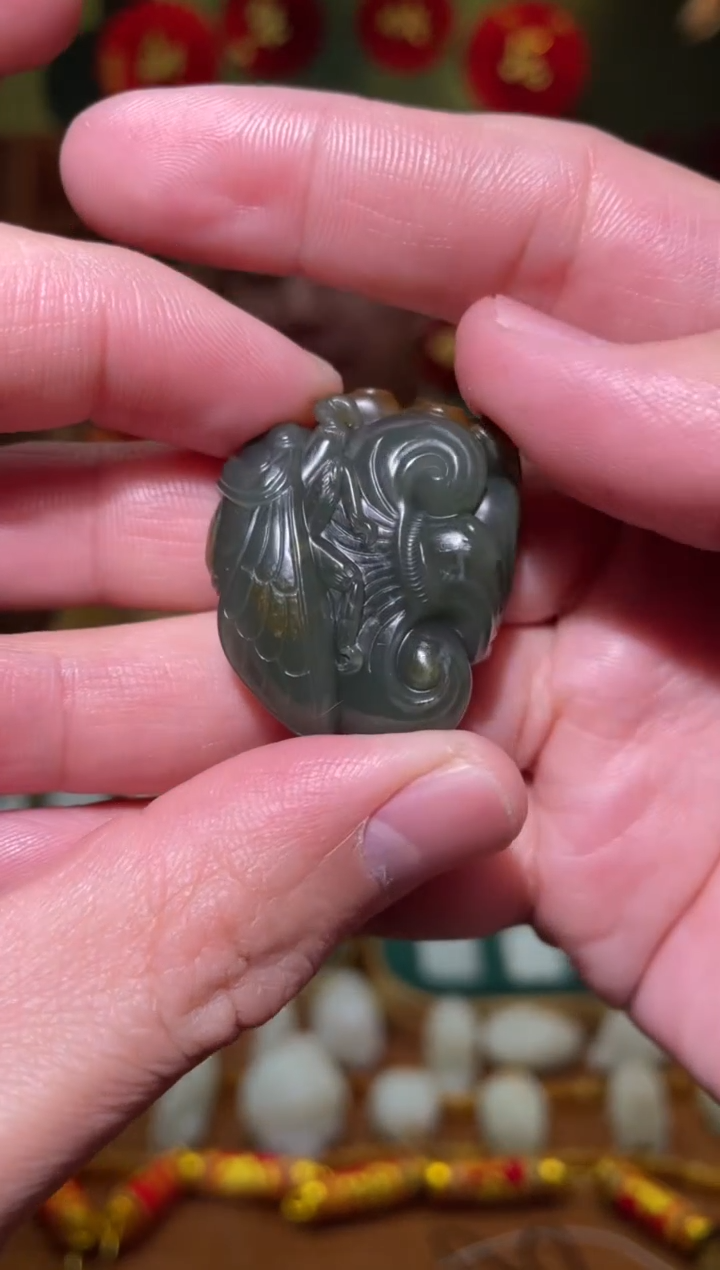 【闪购商品】和田玉吊坠(不含链)未镶嵌蝉