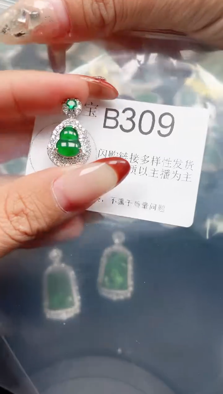【闪购商品】翡翠颈饰未镶嵌送皮绳309