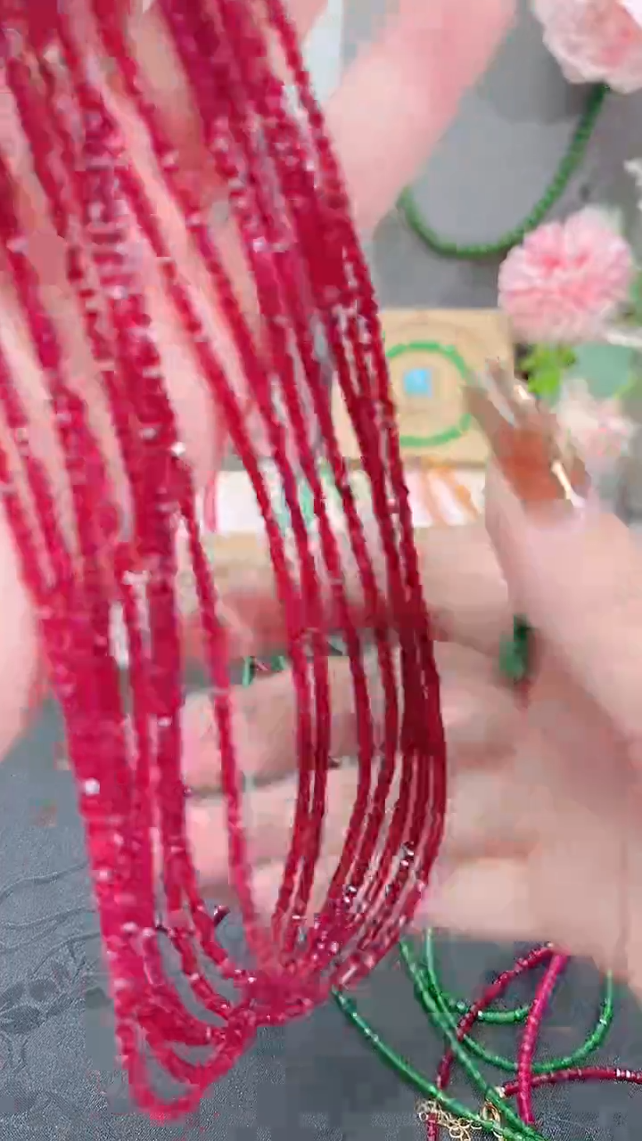 颈饰银S925镶嵌红宝石姨妈99