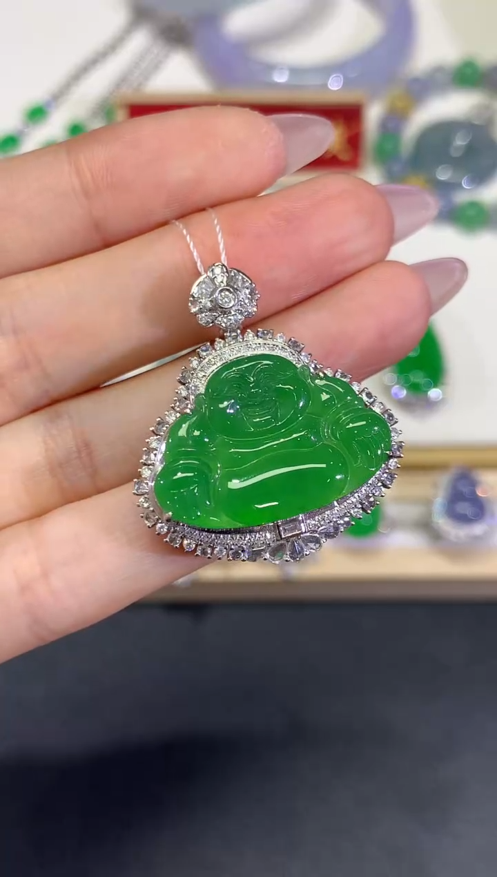 【闪购商品】翡翠颈饰18K金镶嵌团购30