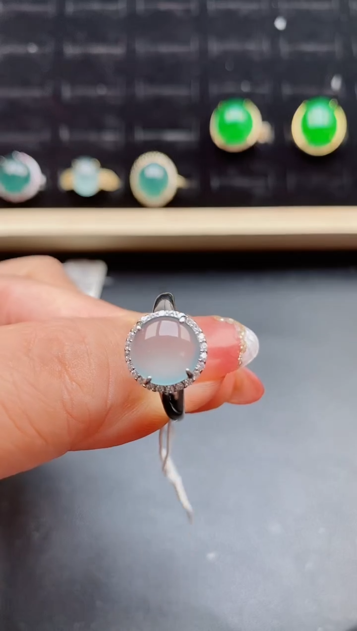 【闪购商品】翡翠戒指银S925镶嵌508505