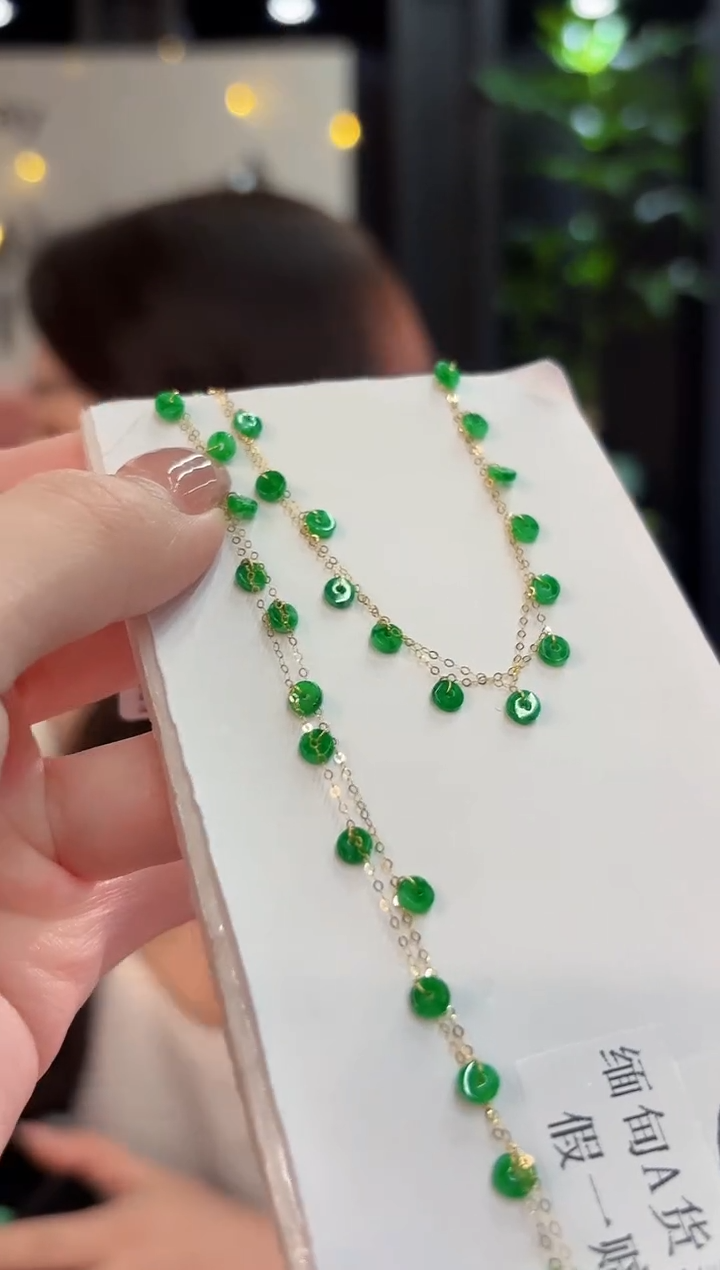 18K金镶嵌手链翡翠缅甸A货/多样性发货/一件