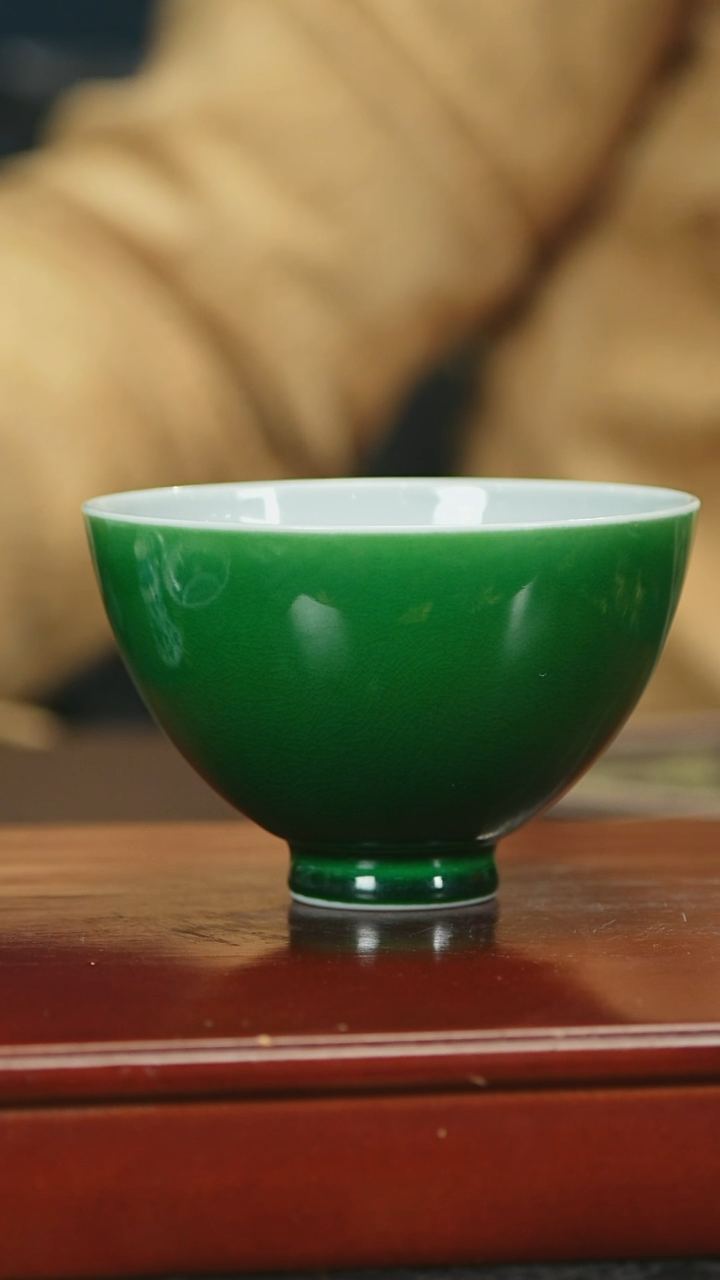 【闪购商品】瓷堂里郎窑绿鸡心杯子