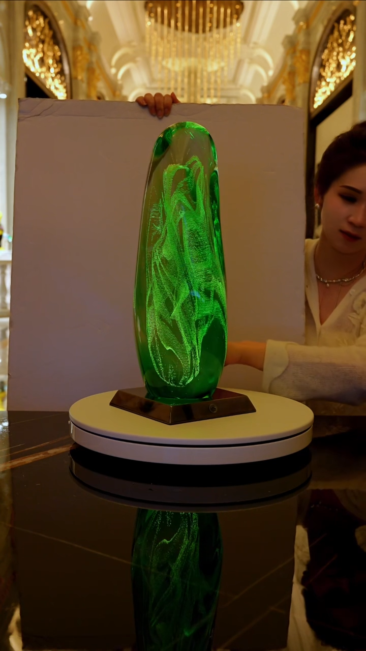 摆件大***婆月虹艺术摆件M133+AJ1619029灯底座黑色