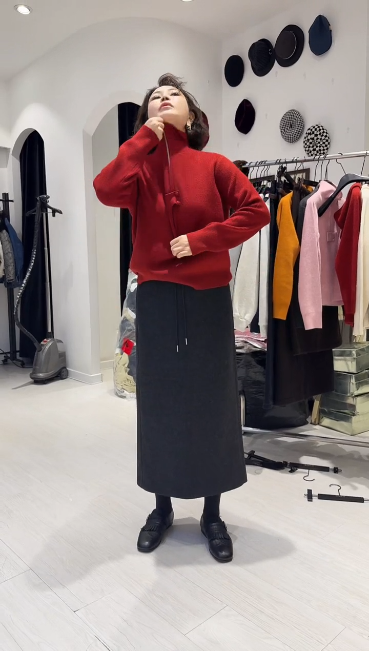 L码灰色裙子设计师款