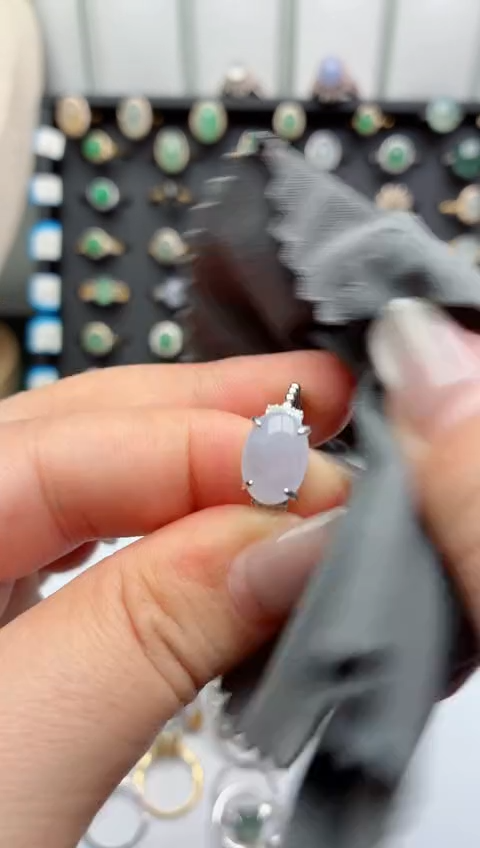 银S925镶嵌戒指翡翠.
