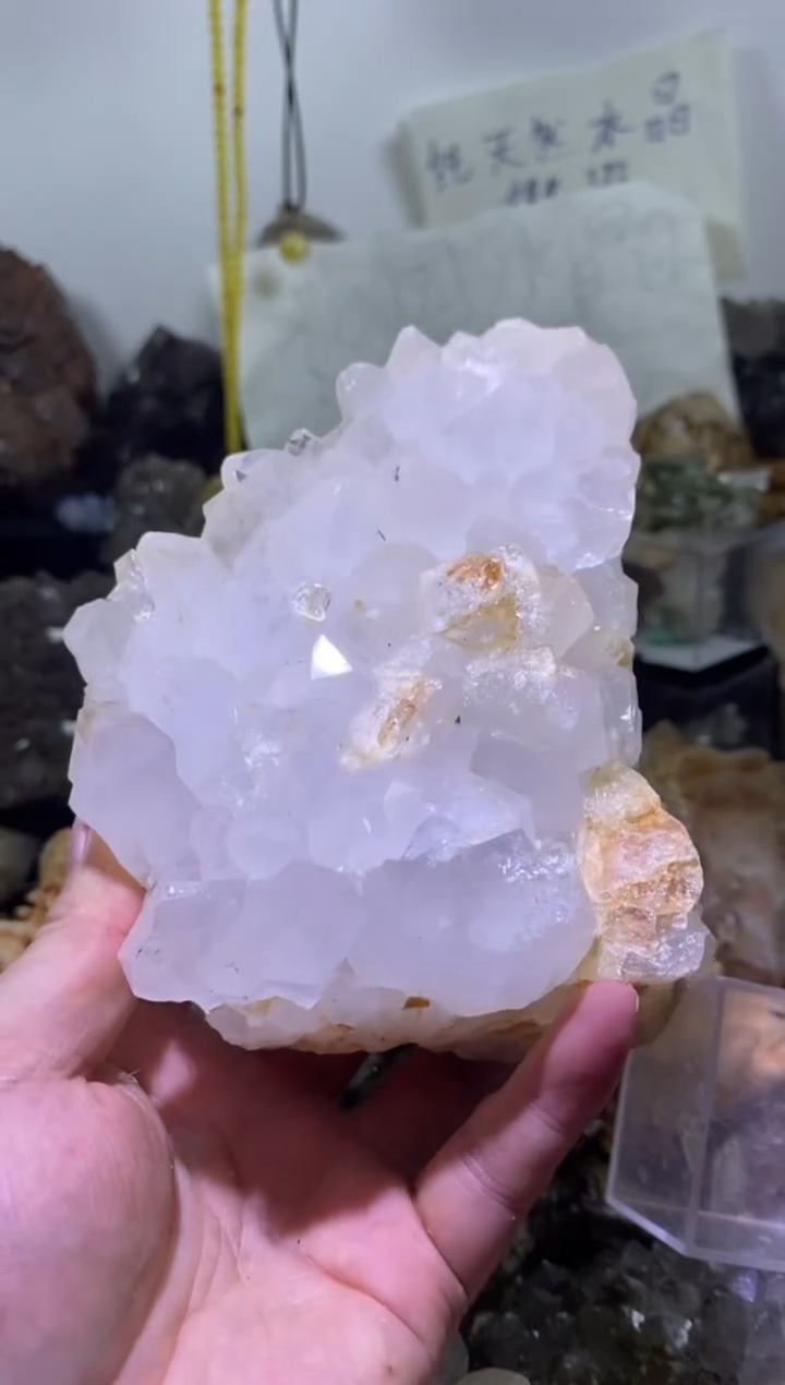 水晶珠宝半成品未镶嵌23号马岛白水晶花