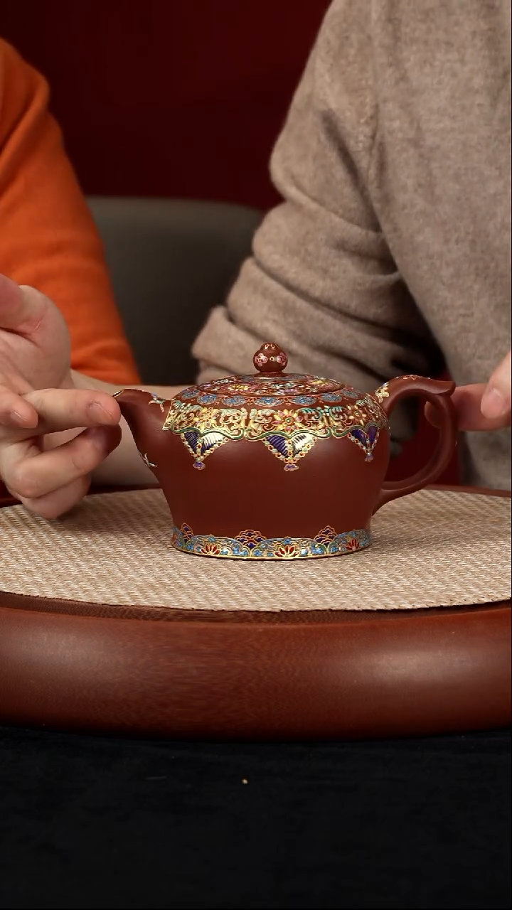 茶壶紫砂【kb071】繁花宜兴紫砂ZLM