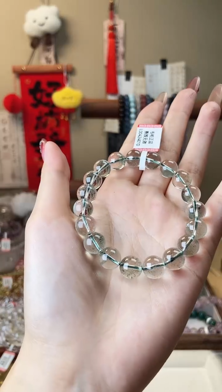 【闪购商品】水晶手链未镶嵌10m绿幽灵