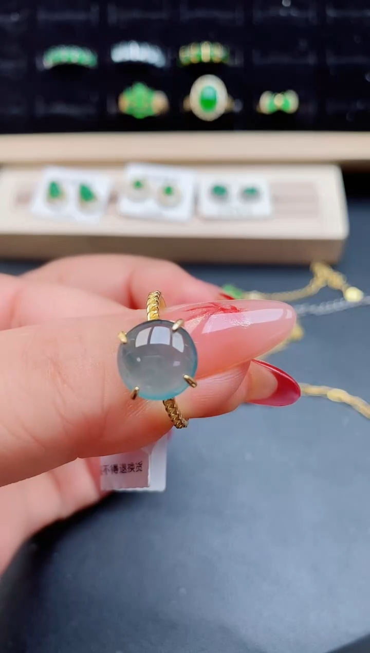 【闪购商品】翡翠戒指银S925镶嵌5085050