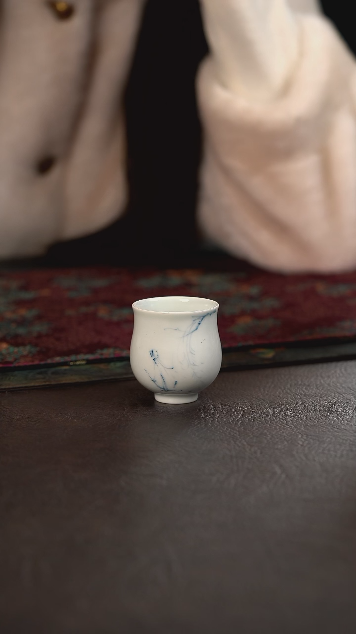 厚力煊山水文人小玉兰杯随机 