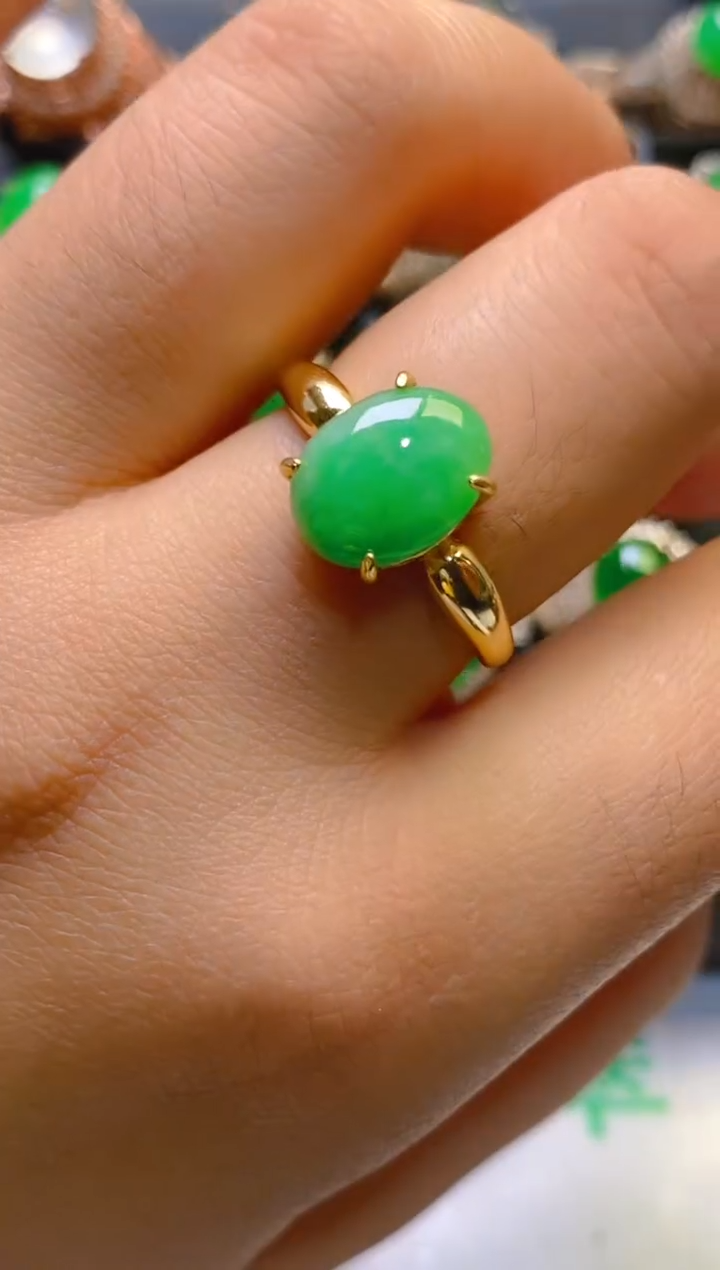 【闪购商品】翡翠银S925镶嵌耳饰天然A货翡翠1