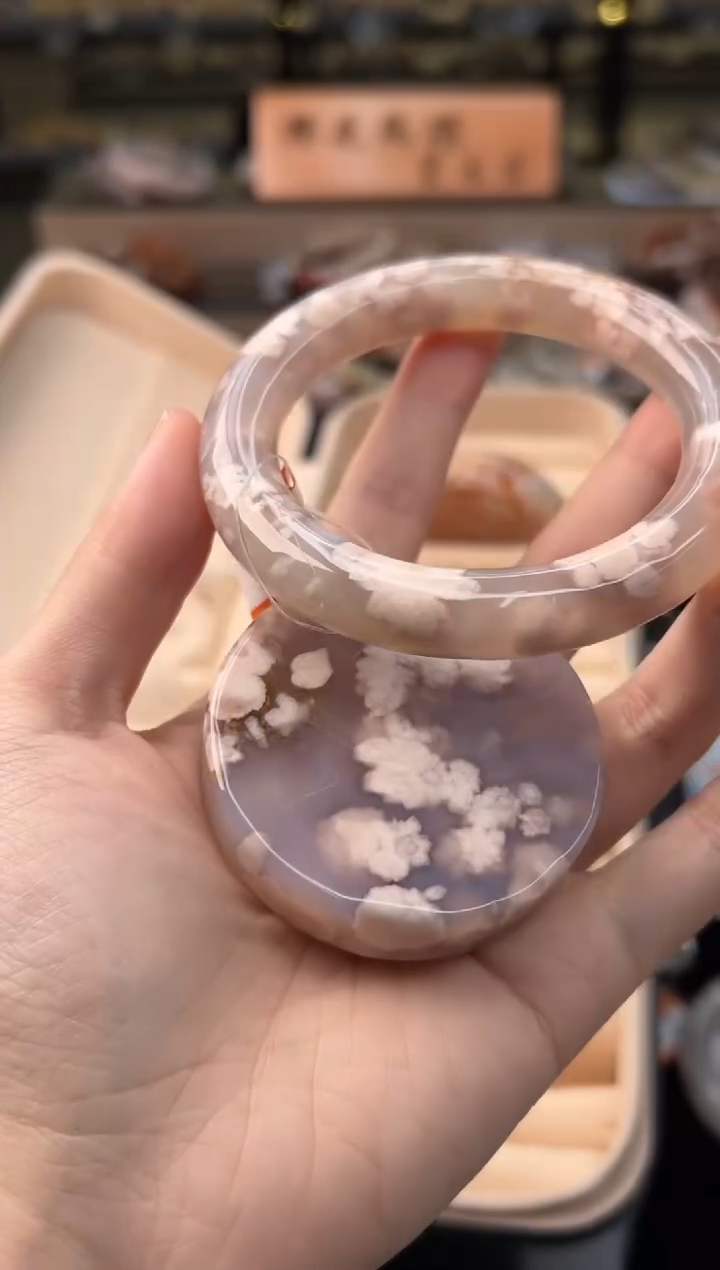 石英质玉合金手镯58圈口（赠送镯心）61778