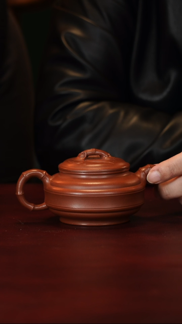 茶壶紫砂李小敏--手工--双线竹鼓