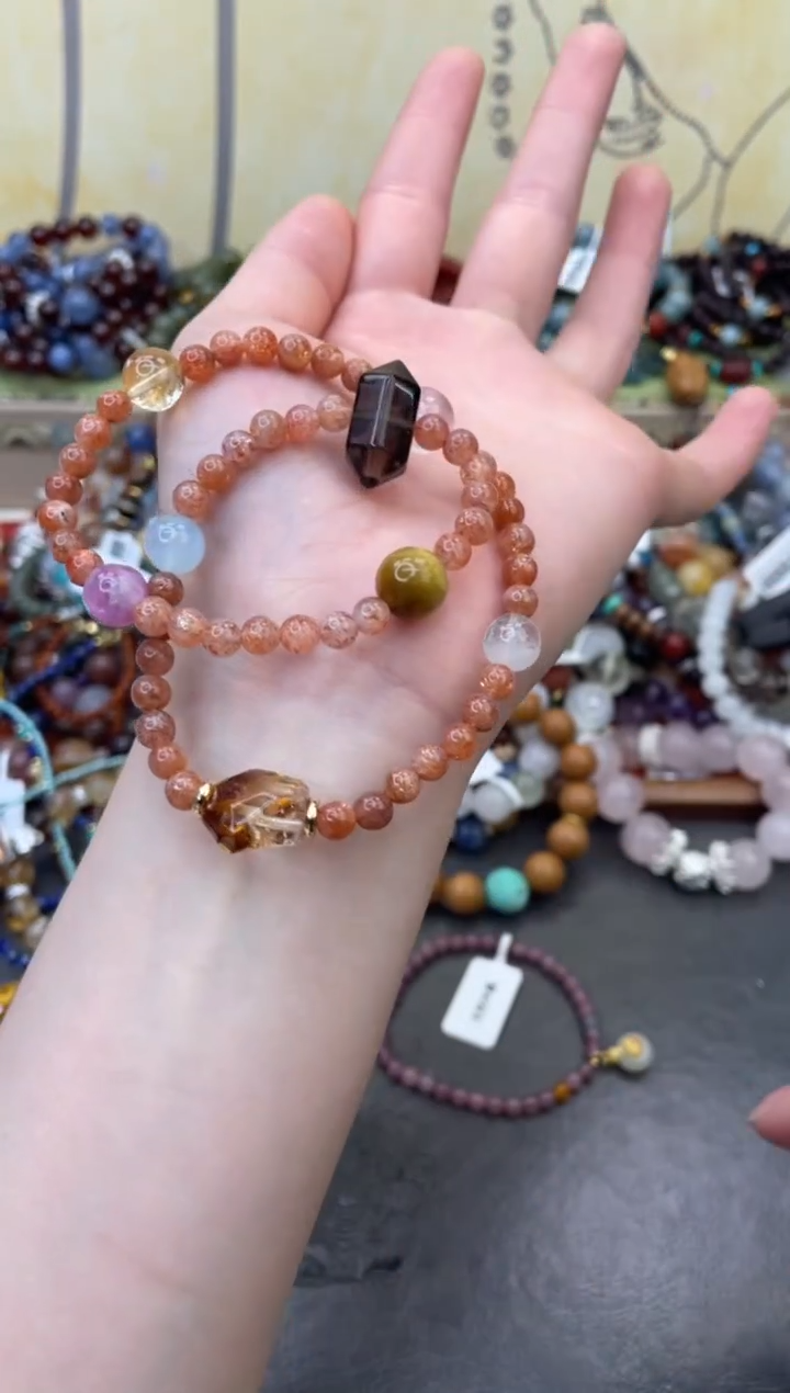 未镶嵌手链日光石355