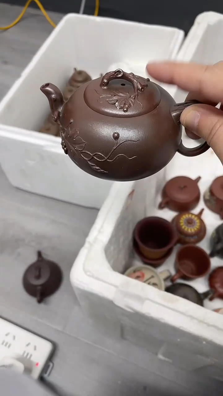 茶壶紫砂柴烧葡萄壶微瑕