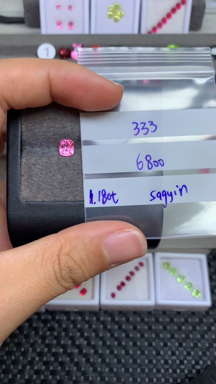 裸石尖晶石3*3缅甸天然无烧尖晶石