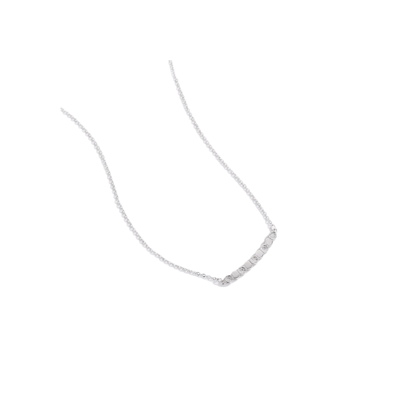 铜合金项链 时尚简约间钻项链