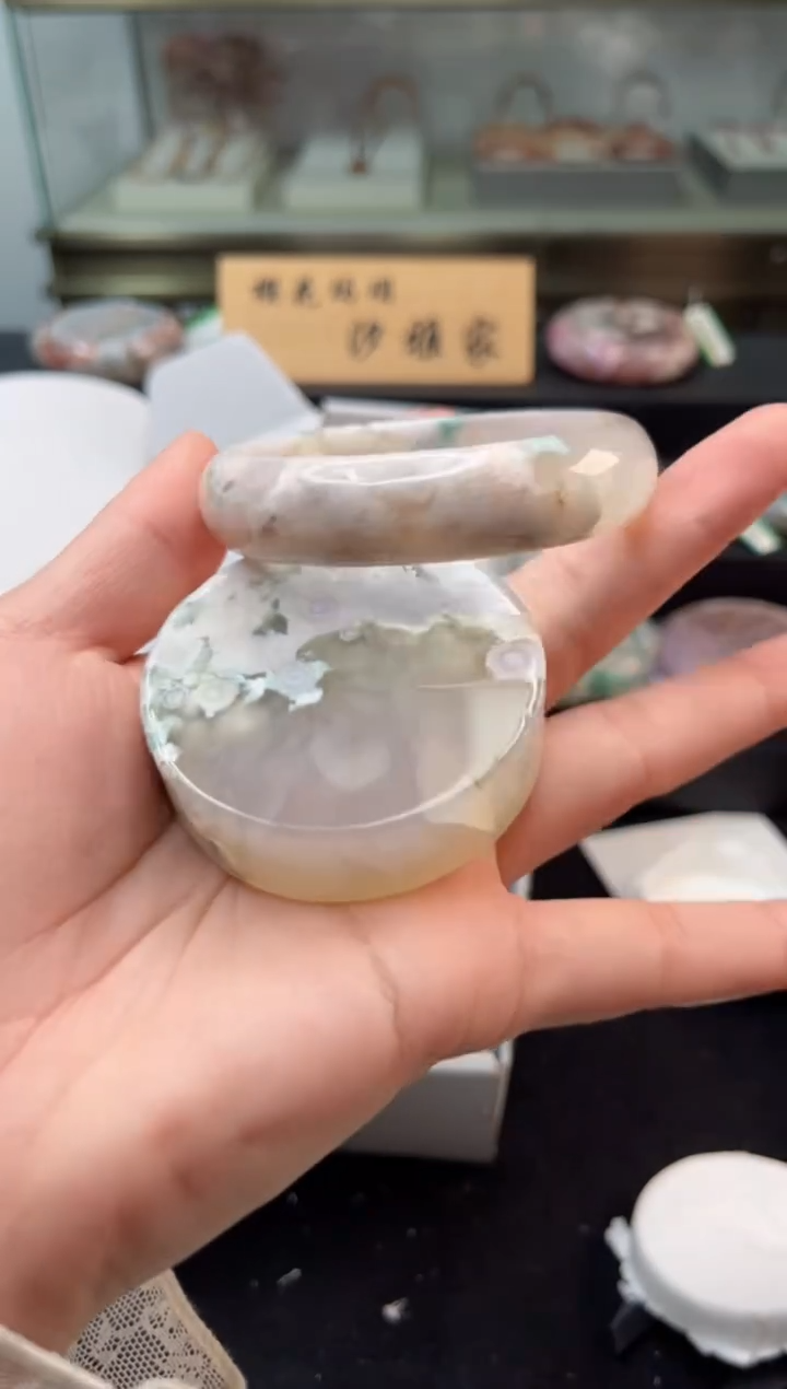 未镶嵌手镯石英质玉56圈口（赠品镯心）003