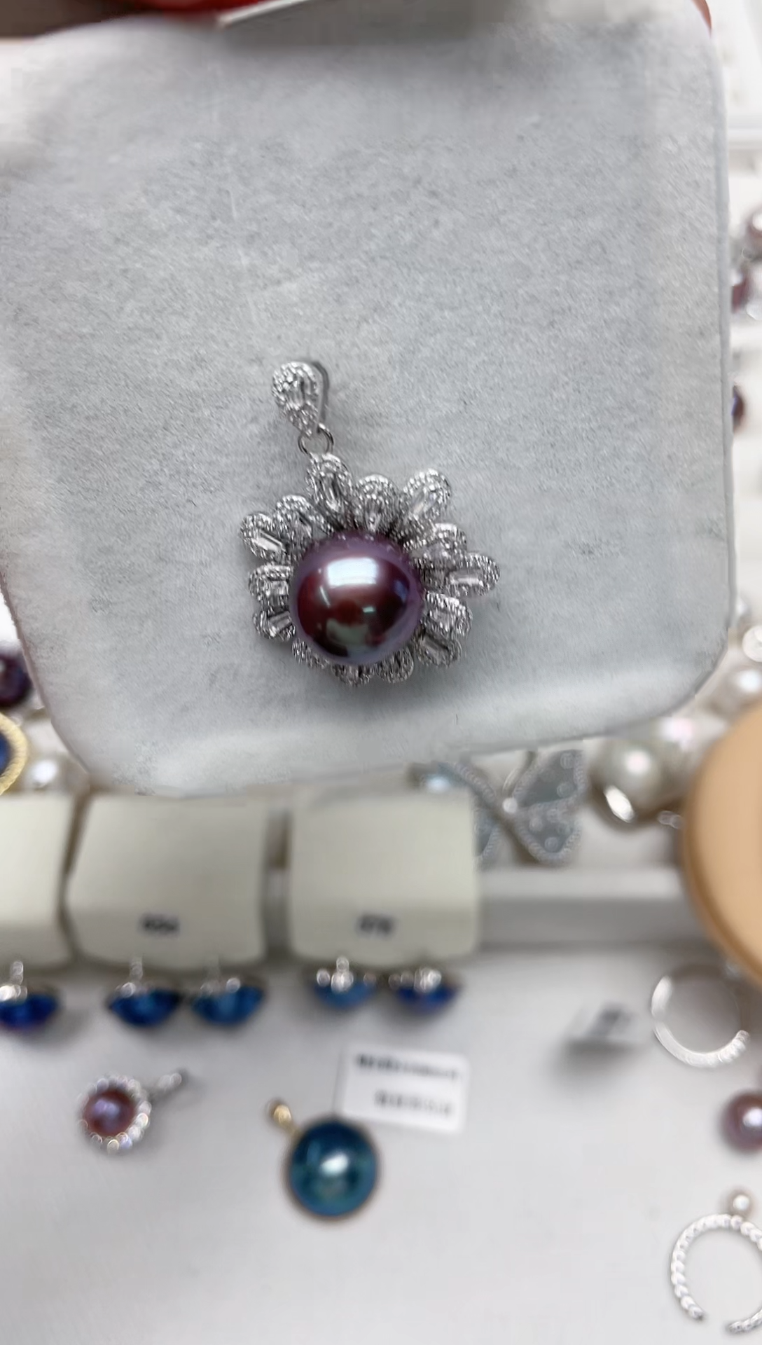 【闪购商品】淡水珍珠吊坠(不含链)银S925镶嵌吊坠