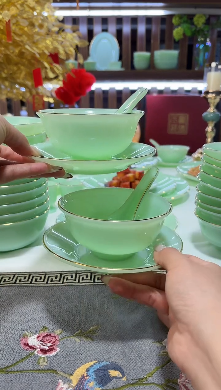 玉瓷三件套2套餐具