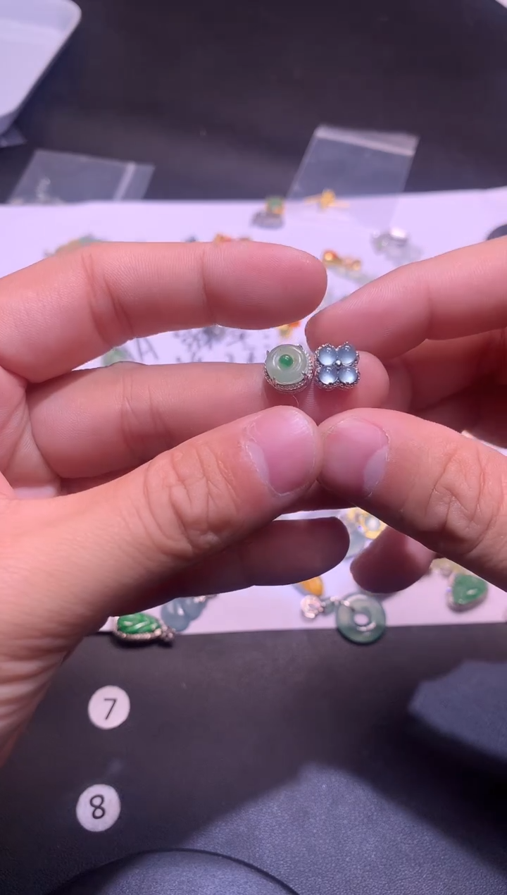 【闪购商品】翡翠吊坠(不含链)银S925镶嵌1