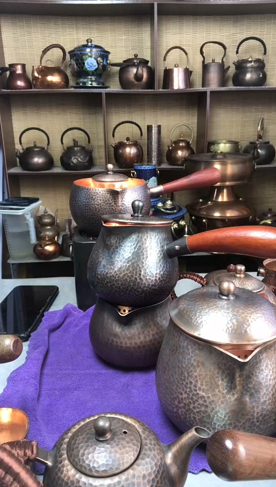 贵金属紫铜泡茶壶