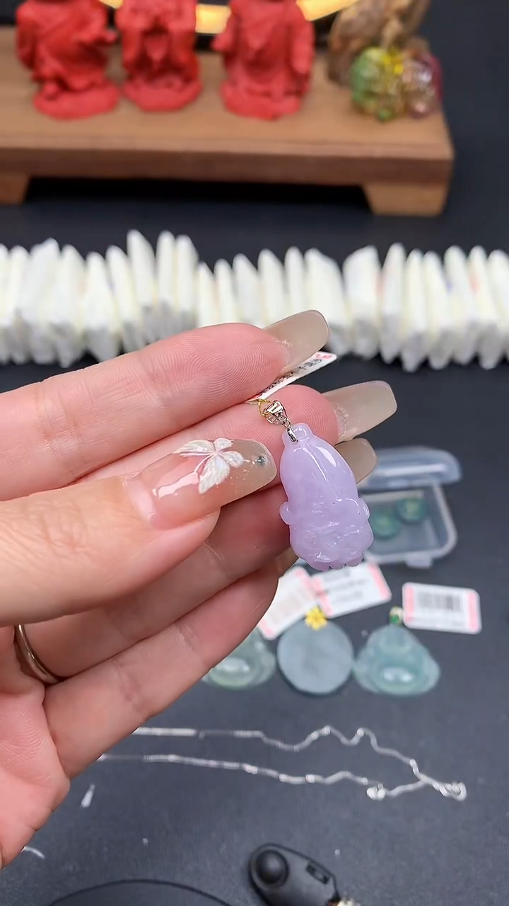 【闪购商品】翡翠吊坠(不含链)18K金镶嵌MS151144