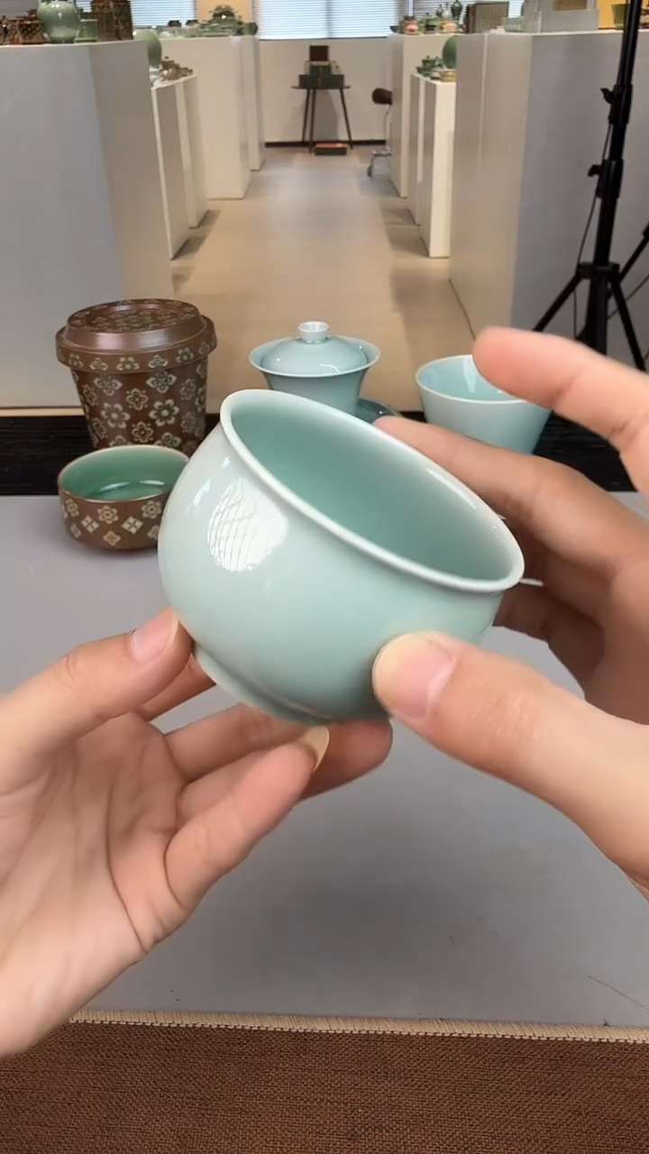 青瓷手工茶器包邮