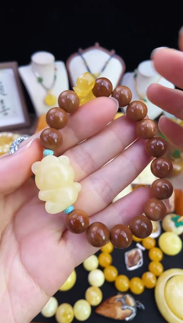 琥珀未镶嵌珠宝奇石柒月