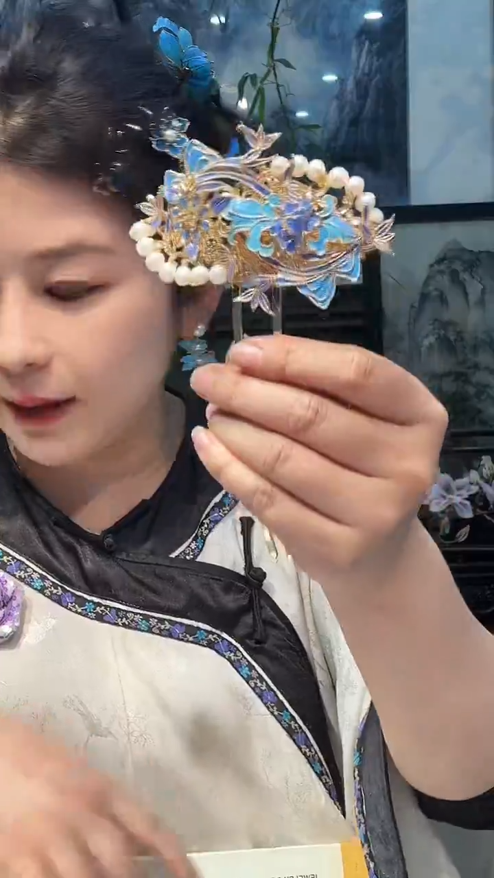 无铜合金非遗点翠饰品