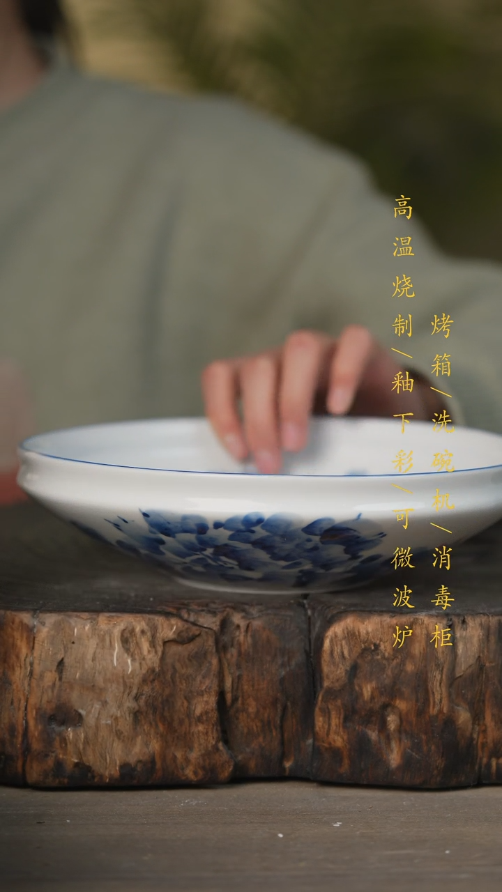 【闪购商品】瓷片景德镇高温釉下彩可微波烤箱洗碗机