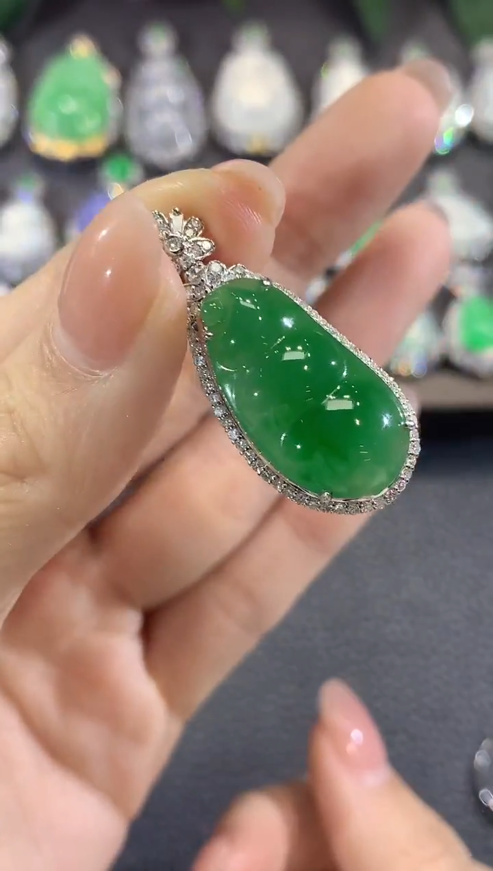 18K金镶嵌戒指翡翠D28翡翠