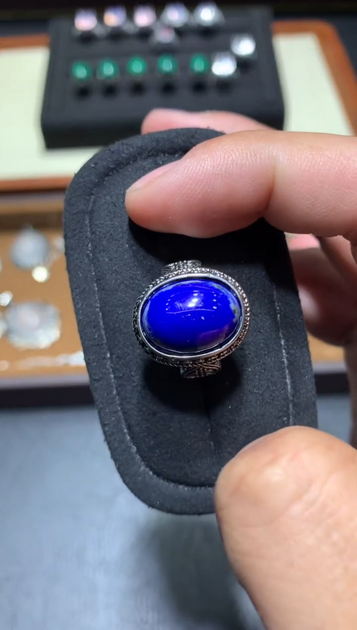 未镶嵌青金石戒指F30【多样性发其一】