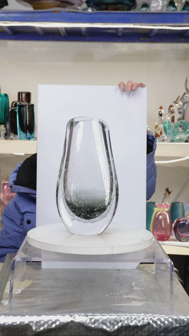 【闪购商品】琉璃【幻彩】高27.5精品琉璃正常手工痕迹