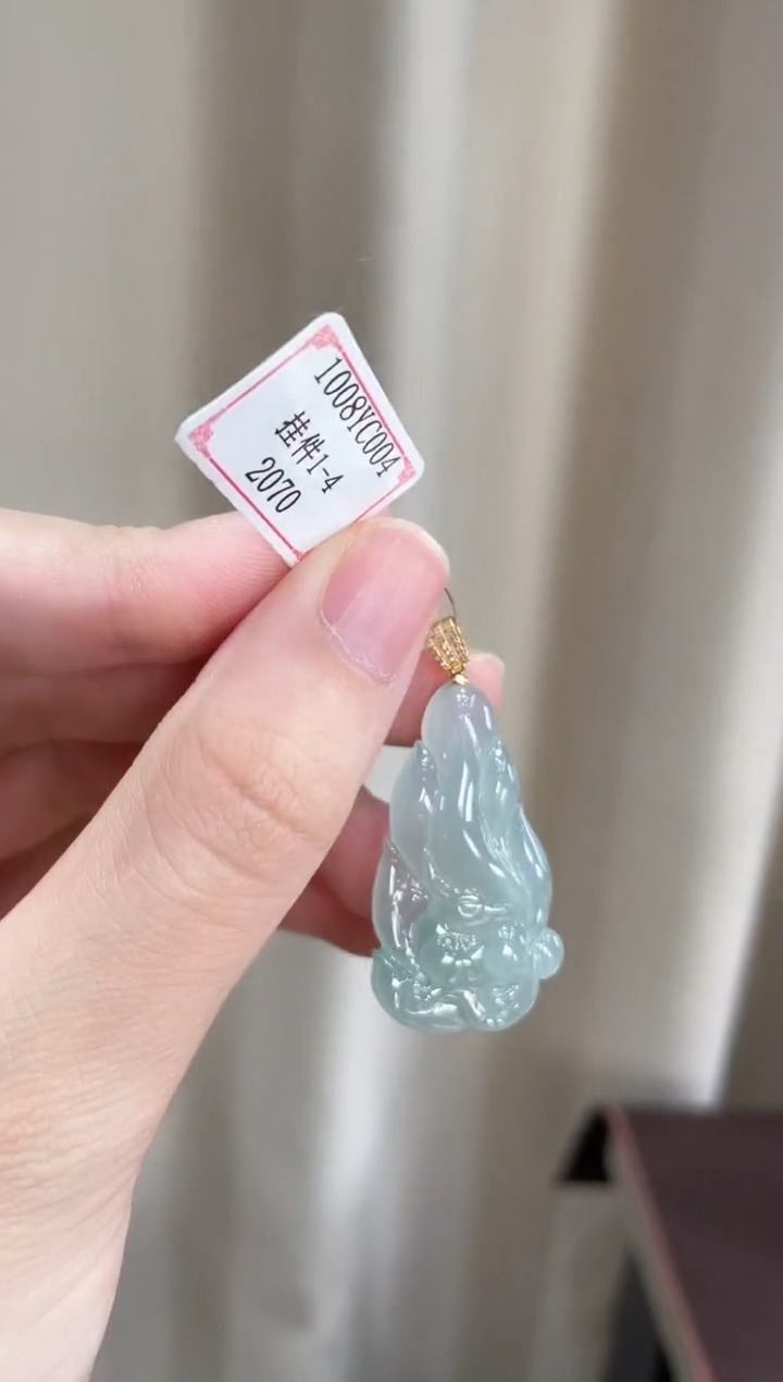 18K金镶嵌挂件翡翠1008YC004