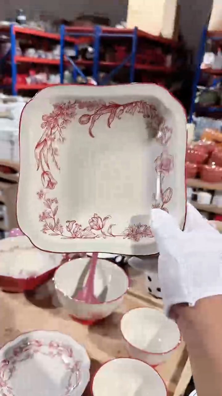 陶瓷铃兰方盘微瑕 凑满20元包邮