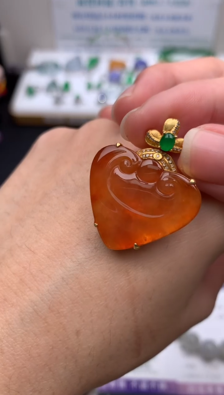 【闪购商品】定制翡翠18K金镶嵌模式推广期24小时鉴赏期