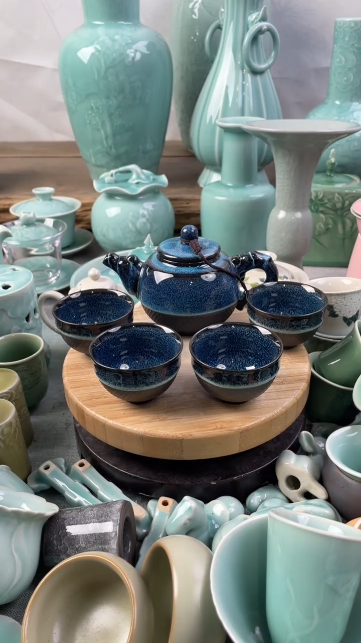 【闪购商品】1壶4杯 特价福利 微瑕 慧仙青瓷