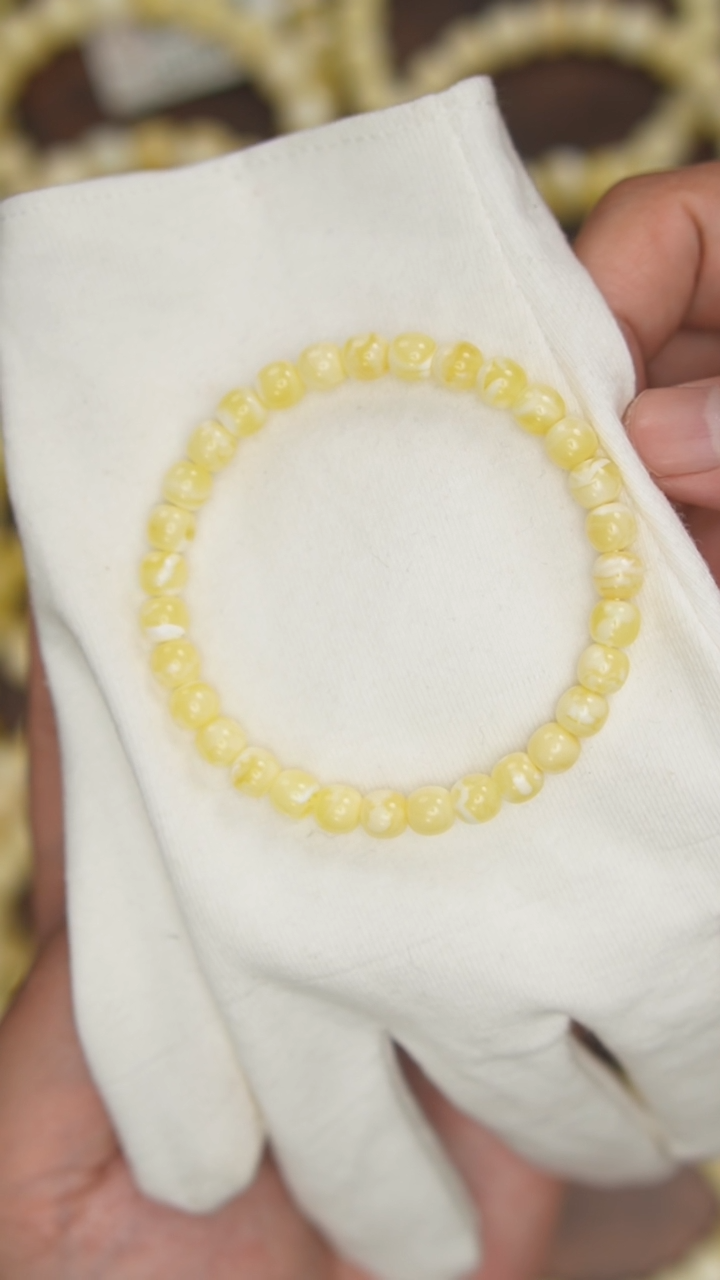 【闪购商品】蜜蜡珠宝奇石未镶嵌约6.5mm+（单件）