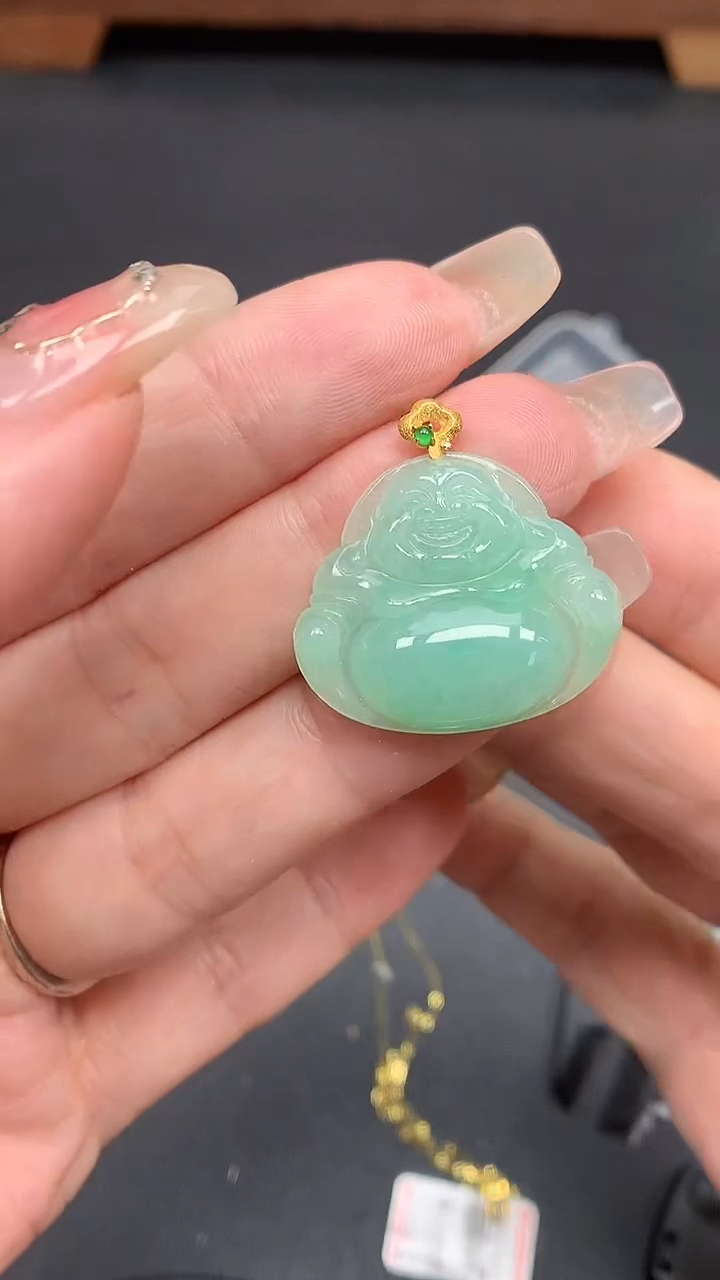 【闪购商品】翡翠吊坠(不含链)18K金镶嵌MS160660