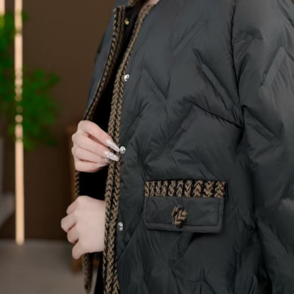 【甄选大朵鸭绒】2025杭州原版正品保暖阔太太羽绒服E- 8006-MSDZNZ