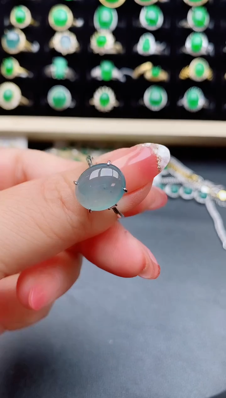 【闪购商品】翡翠戒指银S925镶嵌21212