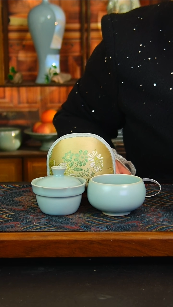 瓷片天青套组微瑕