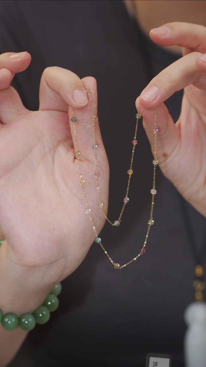 手链18K金镶嵌碧玺项链