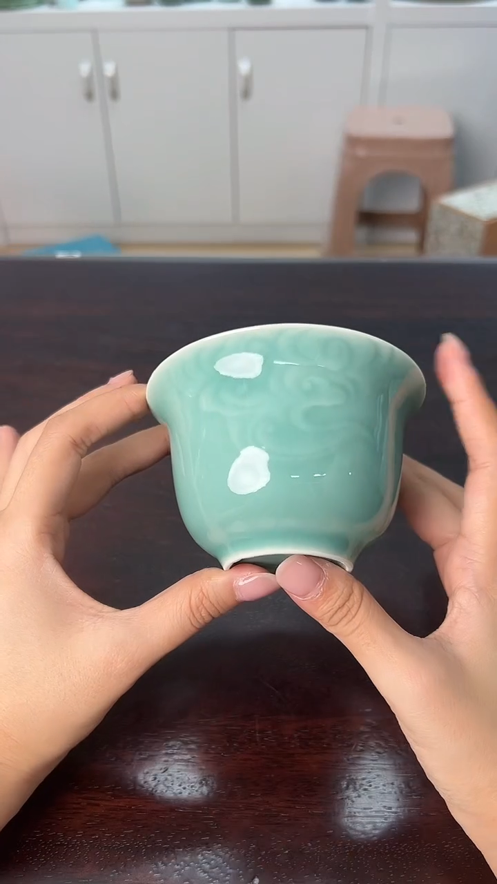龙泉云间青瓷小米茶器