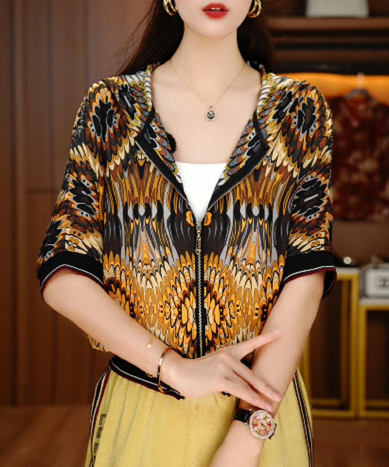 国颐 琉璃冰感丝套装轻奢优雅洋气减龄时尚百搭显瘦V25C074