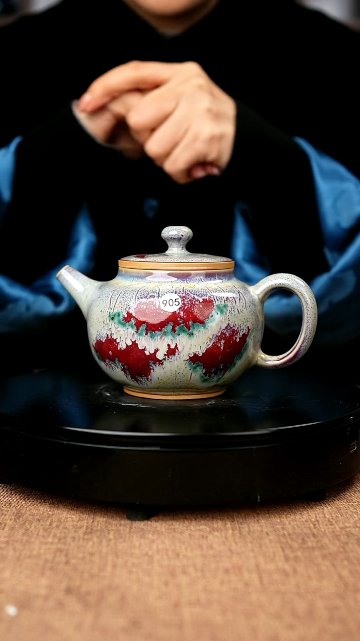 【闪购商品】905#国工一级品原矿钧瓷炉钧釉容天壶