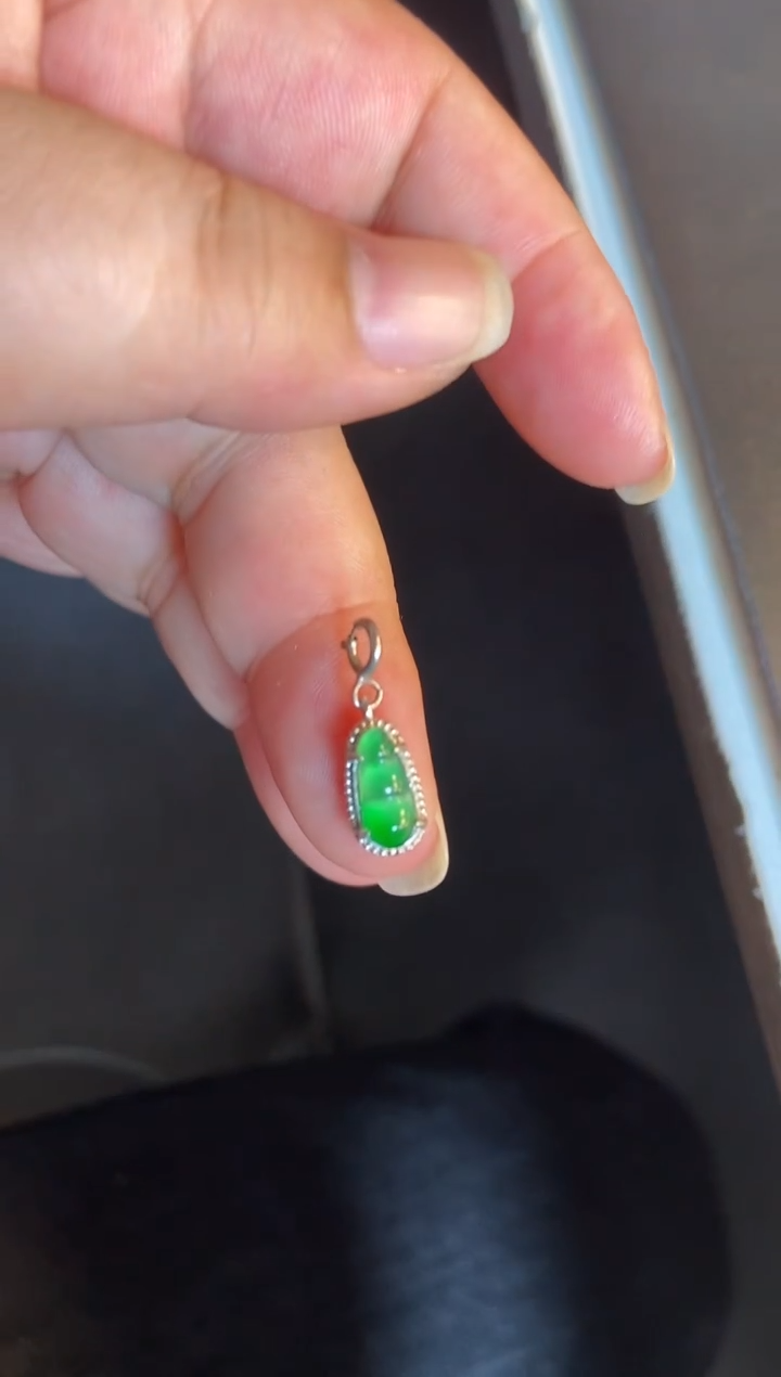 吊坠(不含链)银S925镶嵌翡翠1